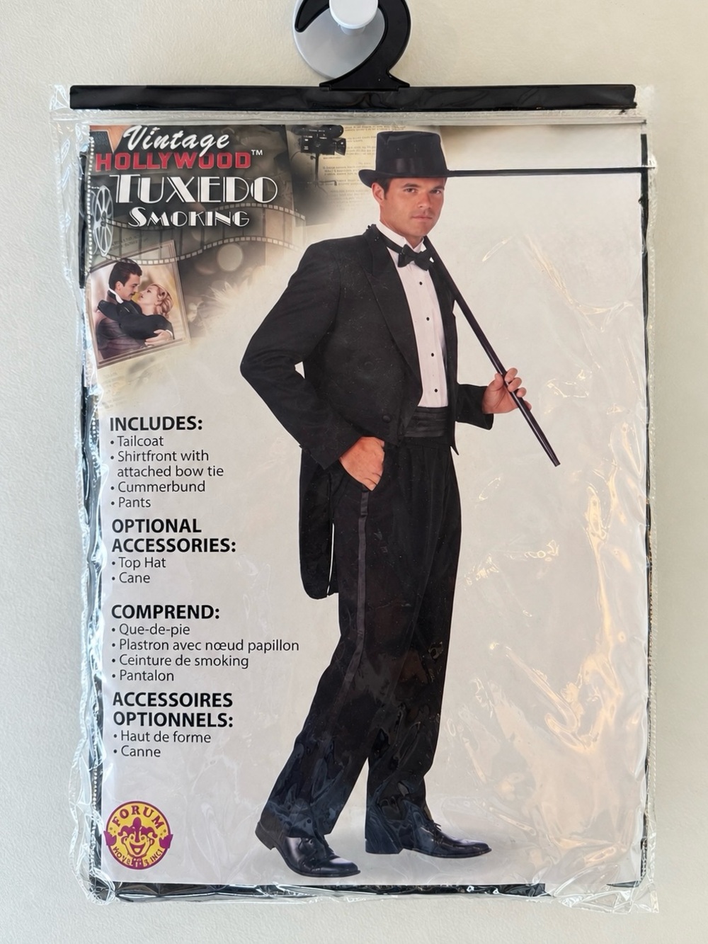 Rubies Vintage Hollywood Black Tuxedo Halloween Costume Adult Men's Size: XL NWT